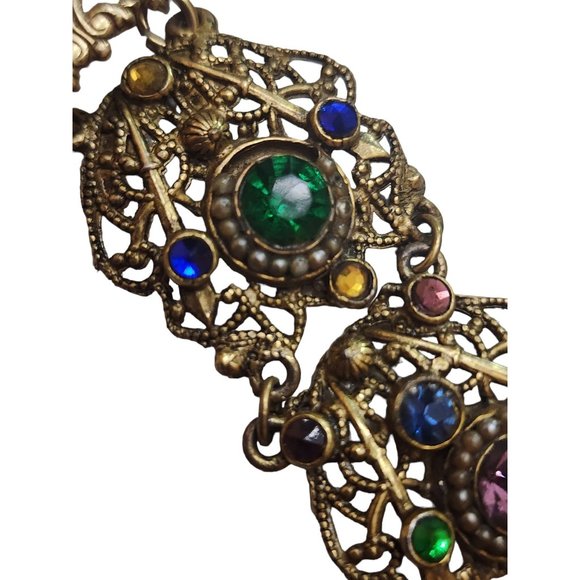 Vintage Spectacular Austro-Hungarian Jeweled Bracelet (A2207) - Picture 14 of 16